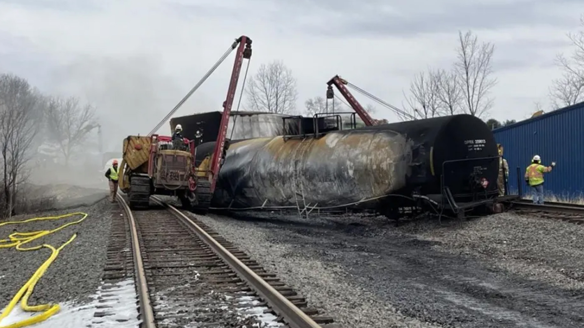 Norfolk Southern Railway Train Derailment with Subsequent Hazardous Material Release and Fires