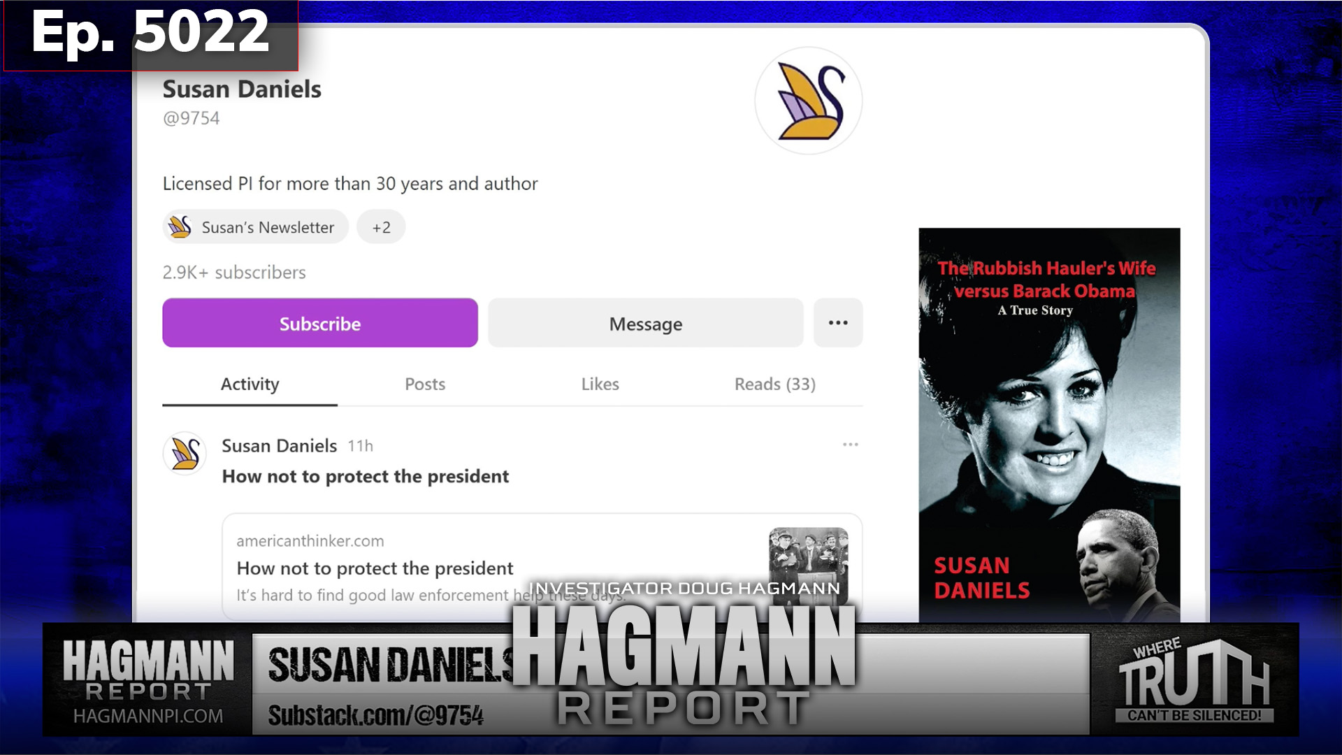 Ep. 5022: Investigator to Investigator - Veteran Investigator Susan Daniels Joins Doug Hagmann | April 28, 2026